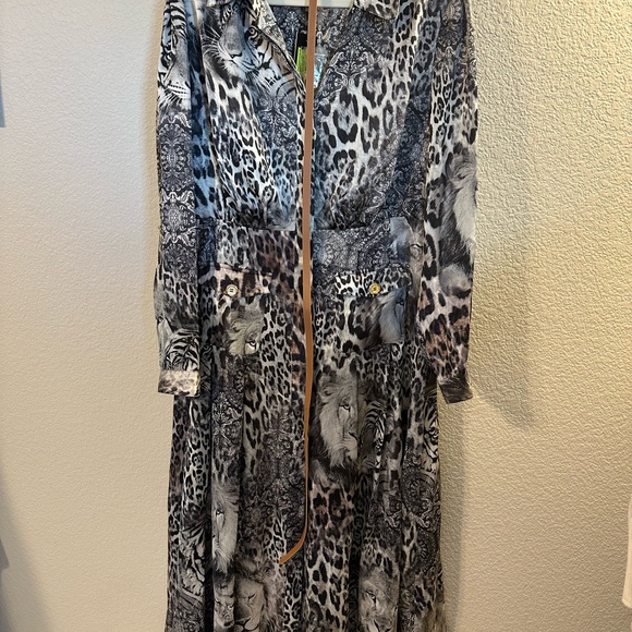 Marciano Animal Print Maxi Dress - Black and Gray - Picture 1 of 5